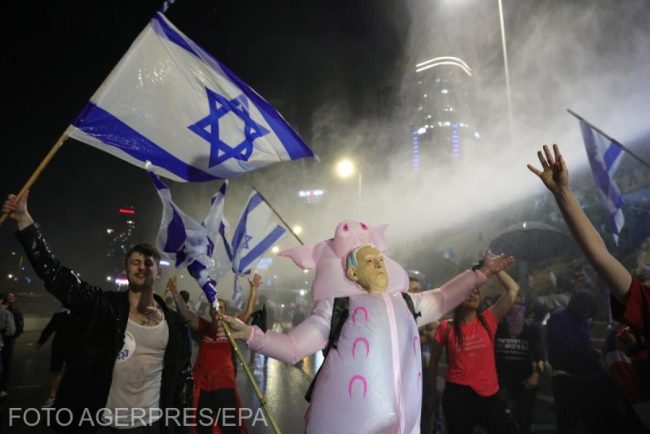 Proteste în Israel împotriva reformei justiției, propusă de Netanyahi. A XIV-a săptămână de manifestații 