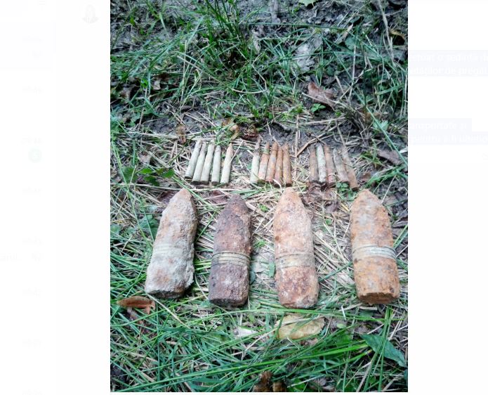 Elemente de munitie ce provin din Al Doilea Razboi Mondial, descoperite in judetul Neamt!