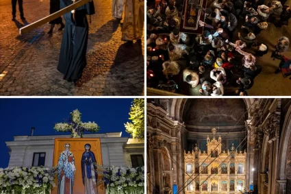 20.000 de persoane s-au alăturat procesiunii cu moaștele Sfintei Parascheva de la Iași