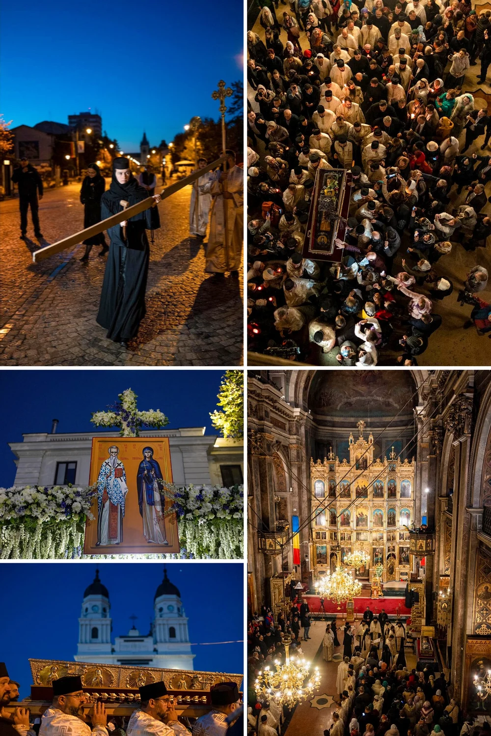 20.000 de persoane s-au alăturat procesiunii cu moaștele Sfintei Parascheva de la Iași