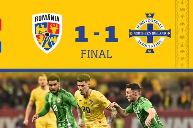 România a terminat la egalitate cu Irlanda de Nord 1-1, într-un meci amical
