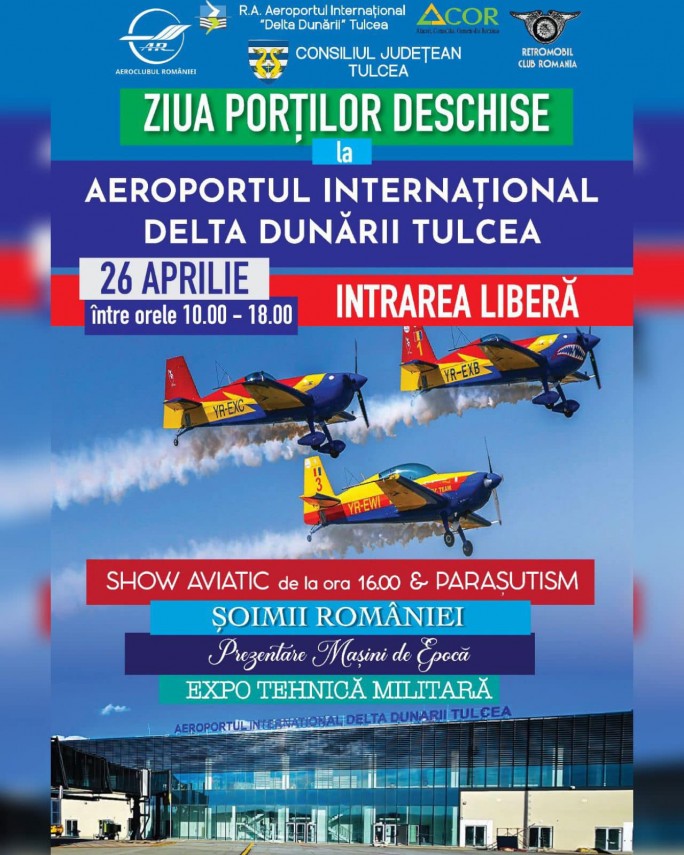 Ziua Portilor Deschise, la Aeroportul International Delta Dunarii Tulcea