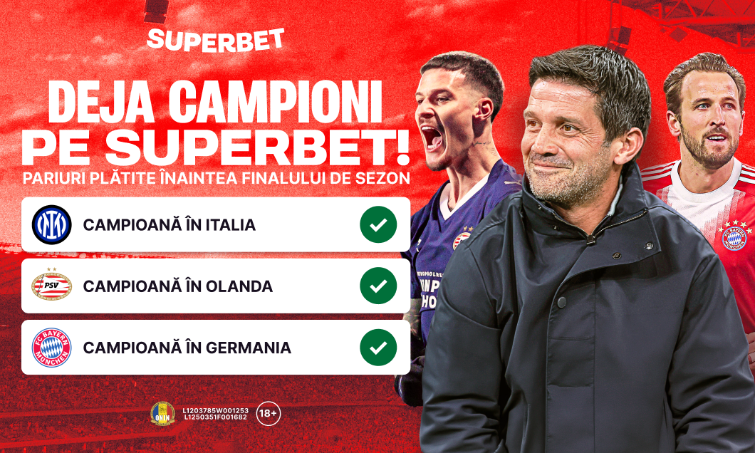 (P) Chivu și Man, deja campioni pe Superbet: pariuri plătite înaintea finalului de sezon!