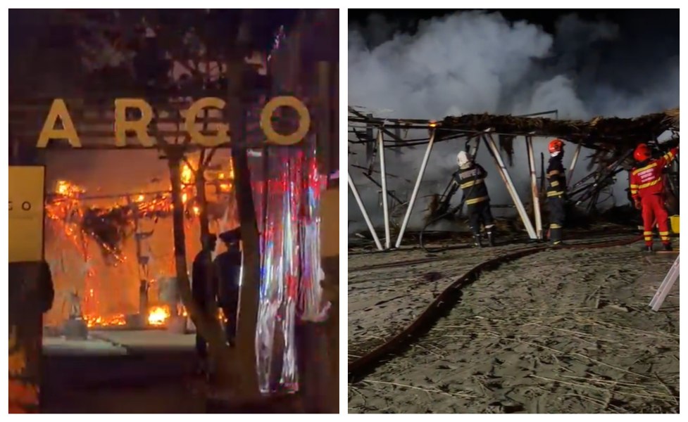 Alertă în Mamaia: incendiu la Argo, un beach bar aflat pe plajă. Intervenție de urgență a pompierilor