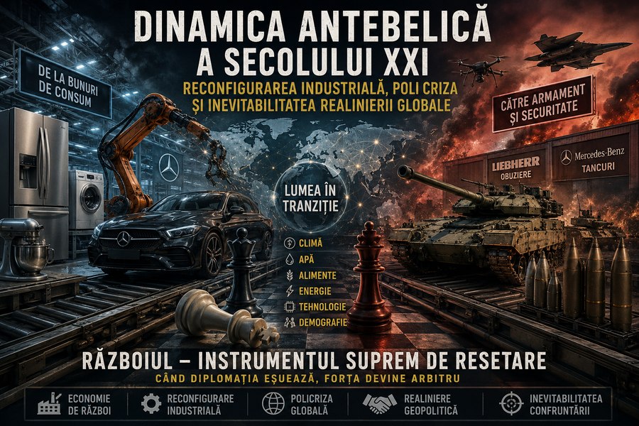 Dinamica antebelică a Secolului XXI, Reconfigurarea Industrială, poli criza și inevitabilitatea realinierii globale